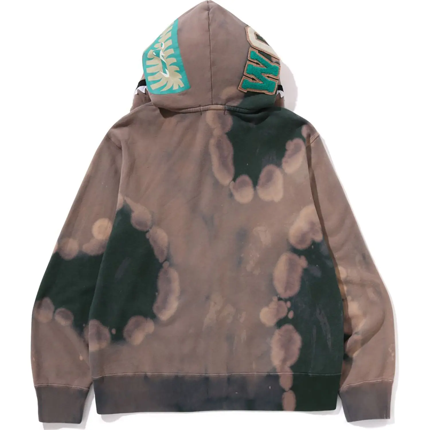 HAND DYE SHARK FULL ZIP HOODIE MENS - Image 9