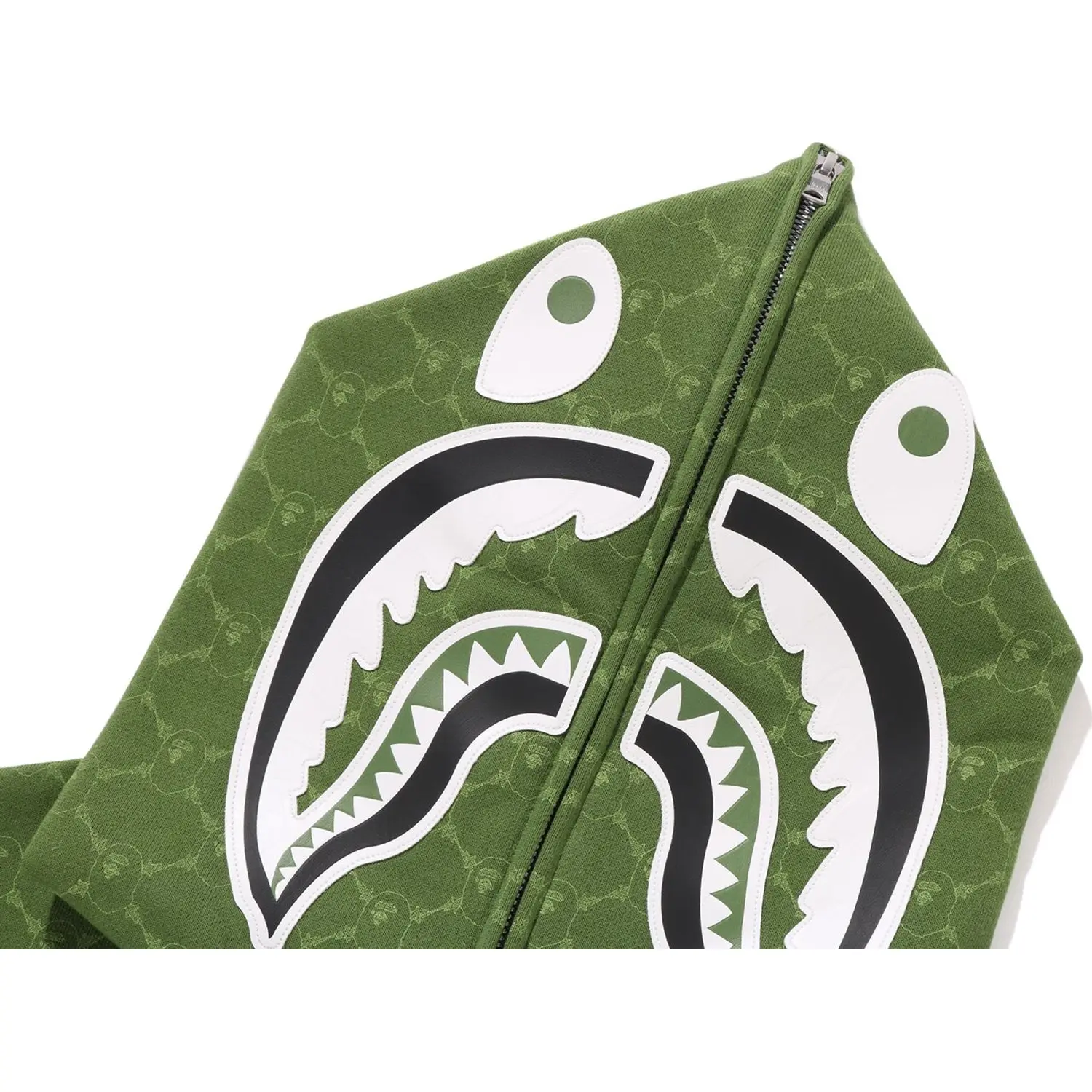 COLLEGE MONOGRAM RELAXED FIT SHARK FULL ZIP HOODIE MENS - Image 19