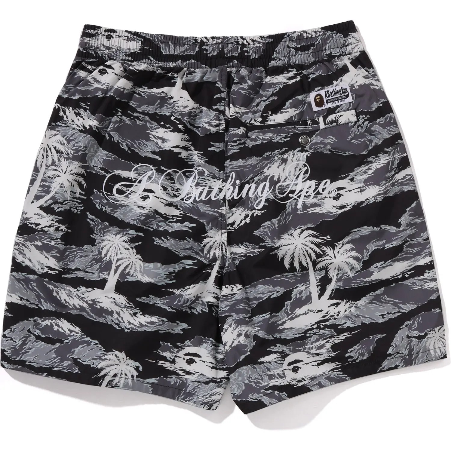 PALM TREE CAMO RELAXED FIT BEACH SHORTS MENS - Image 10