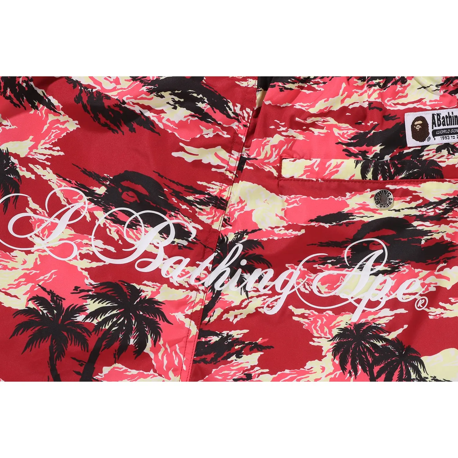 PALM TREE CAMO RELAXED FIT BEACH SHORTS MENS - Image 8