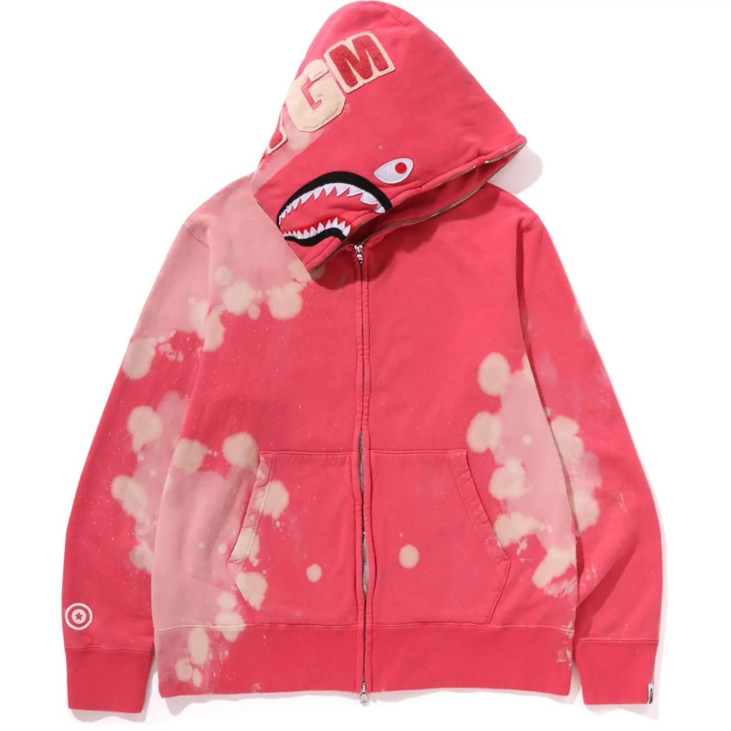 HAND DYE SHARK FULL ZIP HOODIE MENS - Image 13