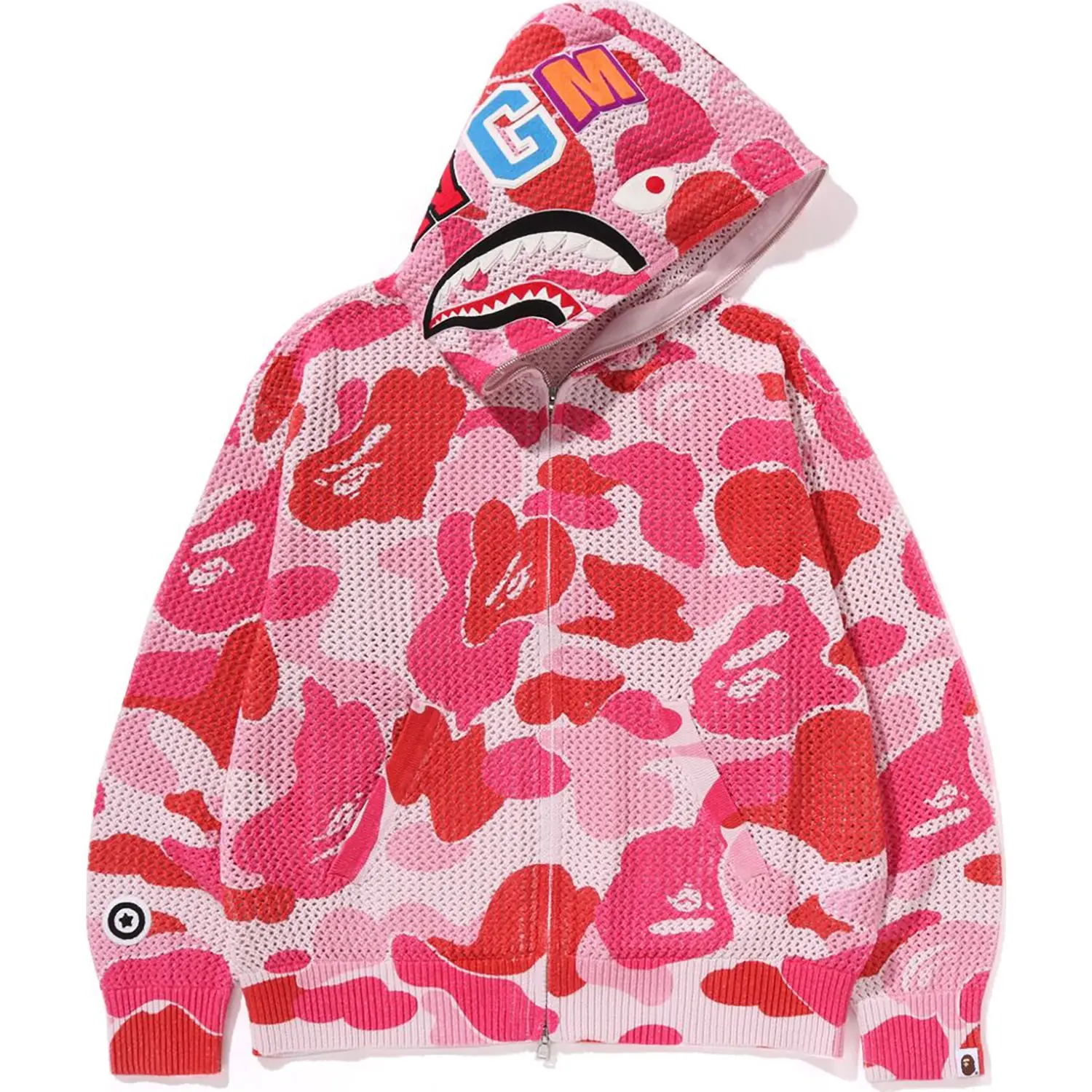 ABC CAMO CROCHET RELAXED FIT SHARK FULL ZIP HOODIE MENS - Image 13