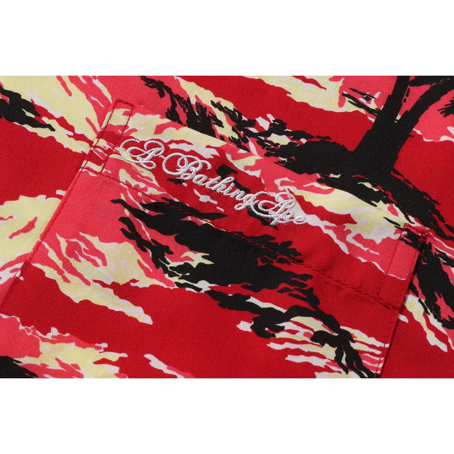 PALM TREE CAMO OPEN COLLAR POCKET SS SHIRT MENS - Image 6