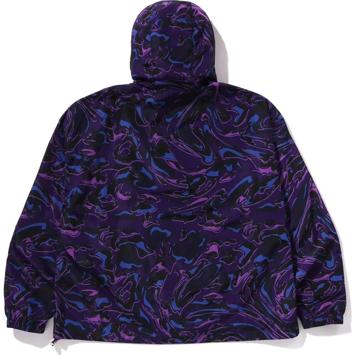 MARBLING CAMO BATHING APE LOGO NYLON HOODED JACKET MENS - Image 6
