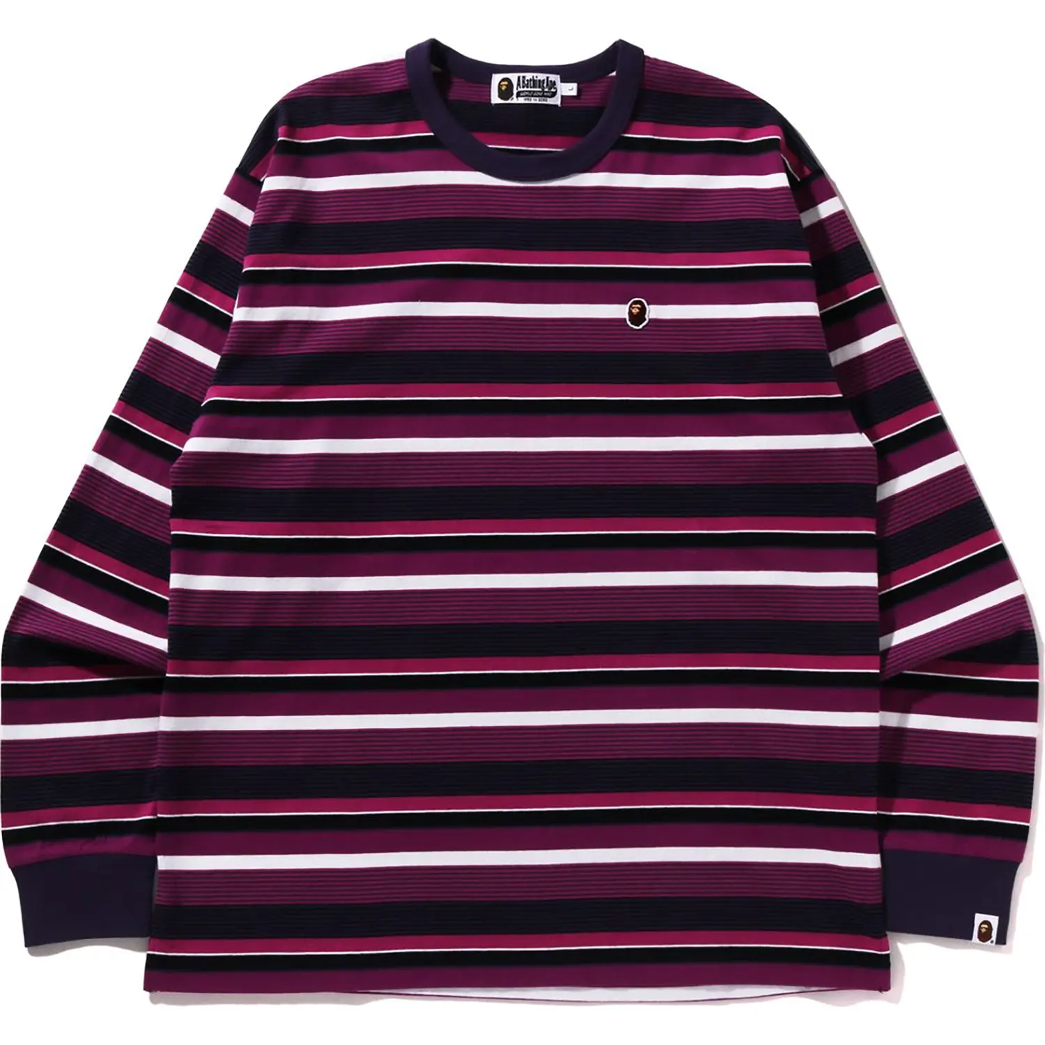 APE HEAD ONE POINT HOOP L/S TEE RELAXED FIT MENS