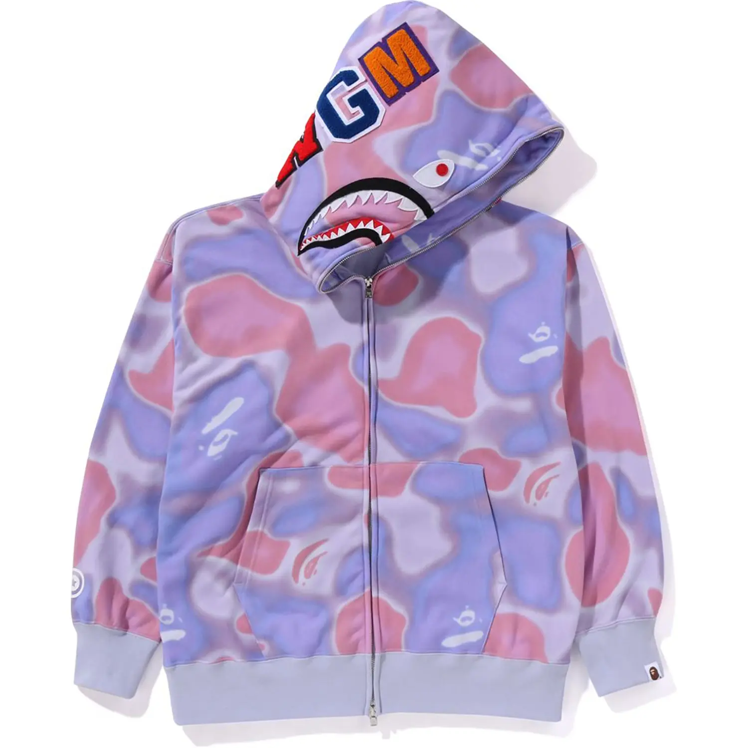LIQUID CAMO SHARK RELAXED FIT FULL ZIP HOODIE MENS - Image 3