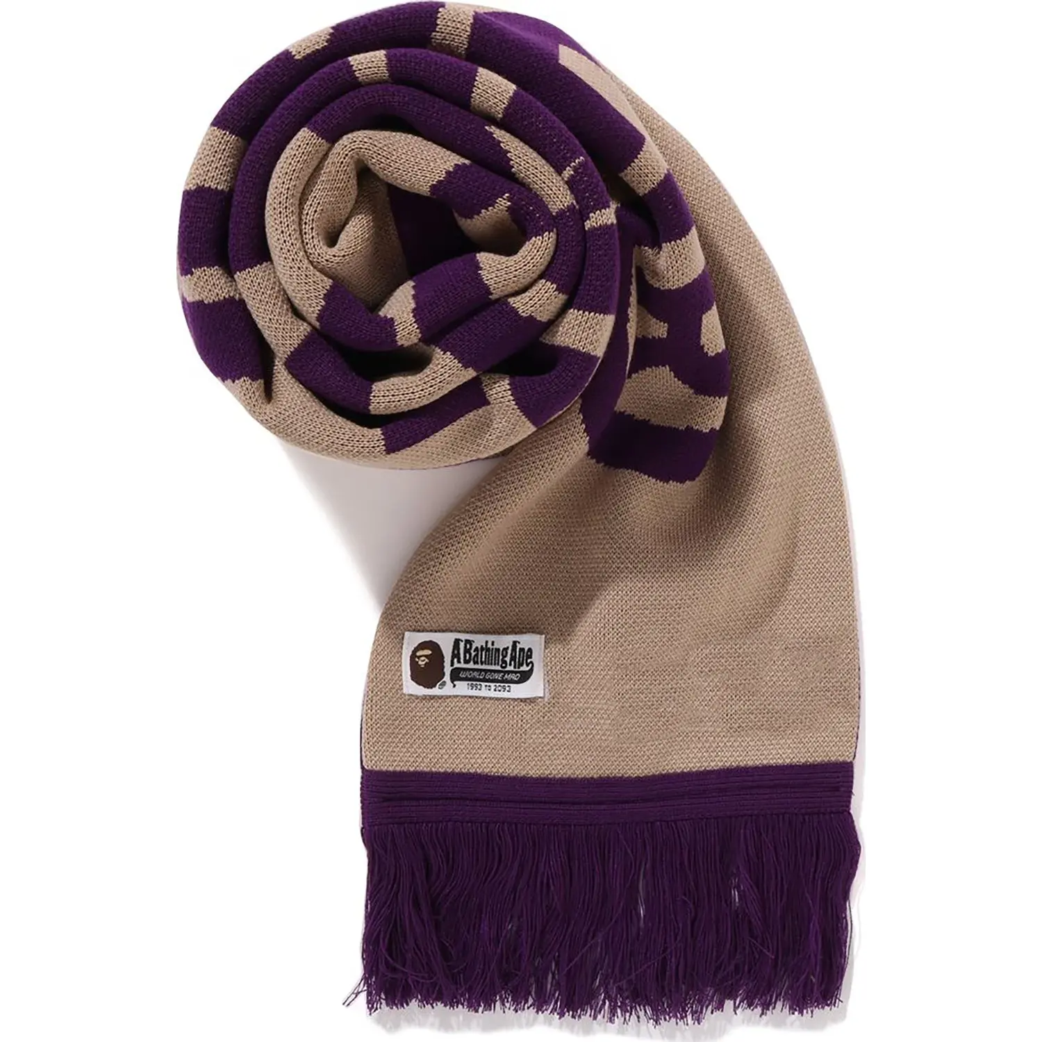 JACQUARD BAPE LOGO LONG SCARF MENS - Image 16