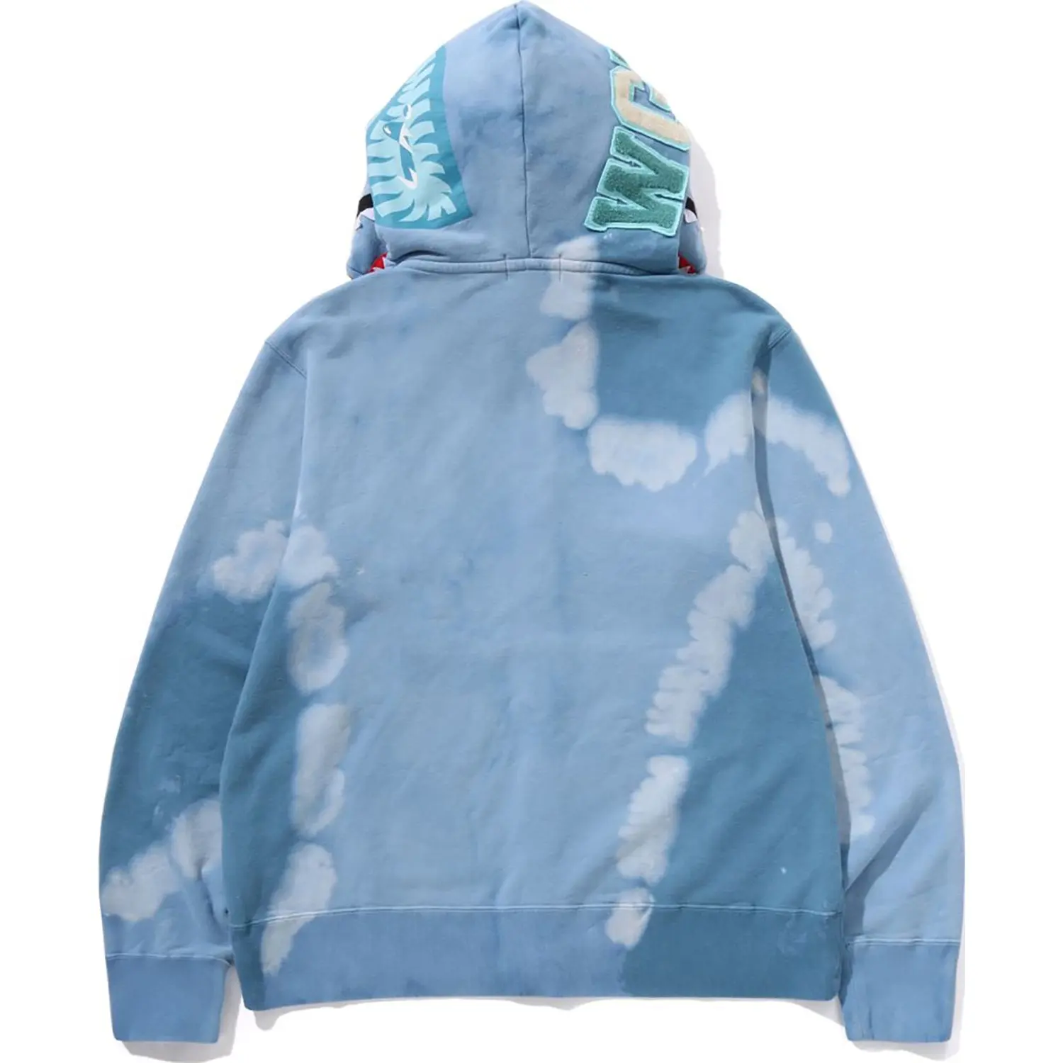 HAND DYE SHARK FULL ZIP HOODIE MENS - Image 3