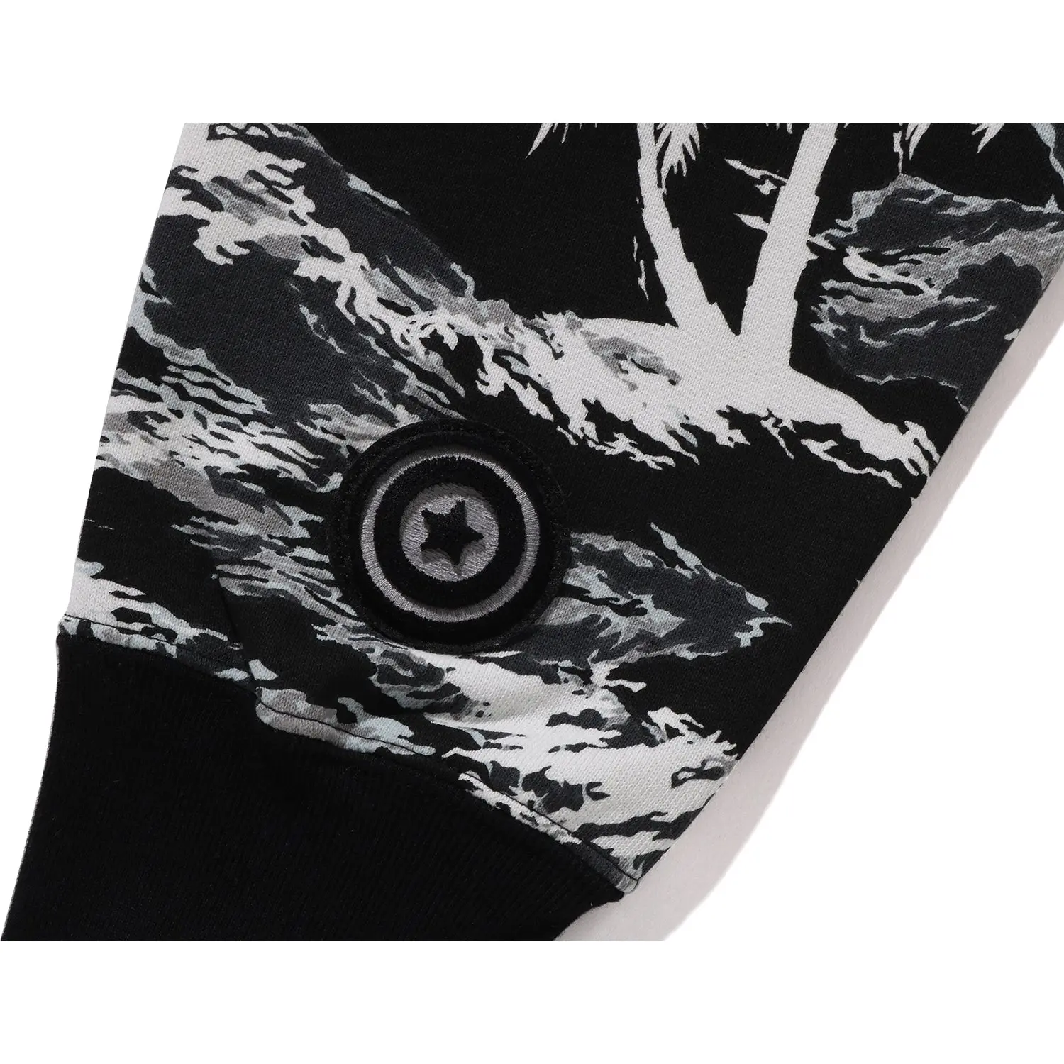 PALM TREE CAMO RELAXED FIT SHARK FULL ZIP HOODIE MENS - Image 10