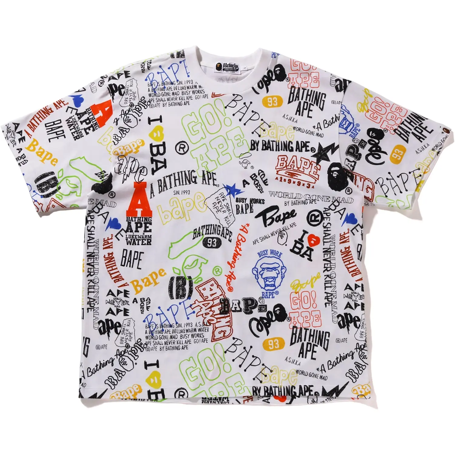 HAND DRAW PATTERN RELAXED FIT TEE MENS - Image 3