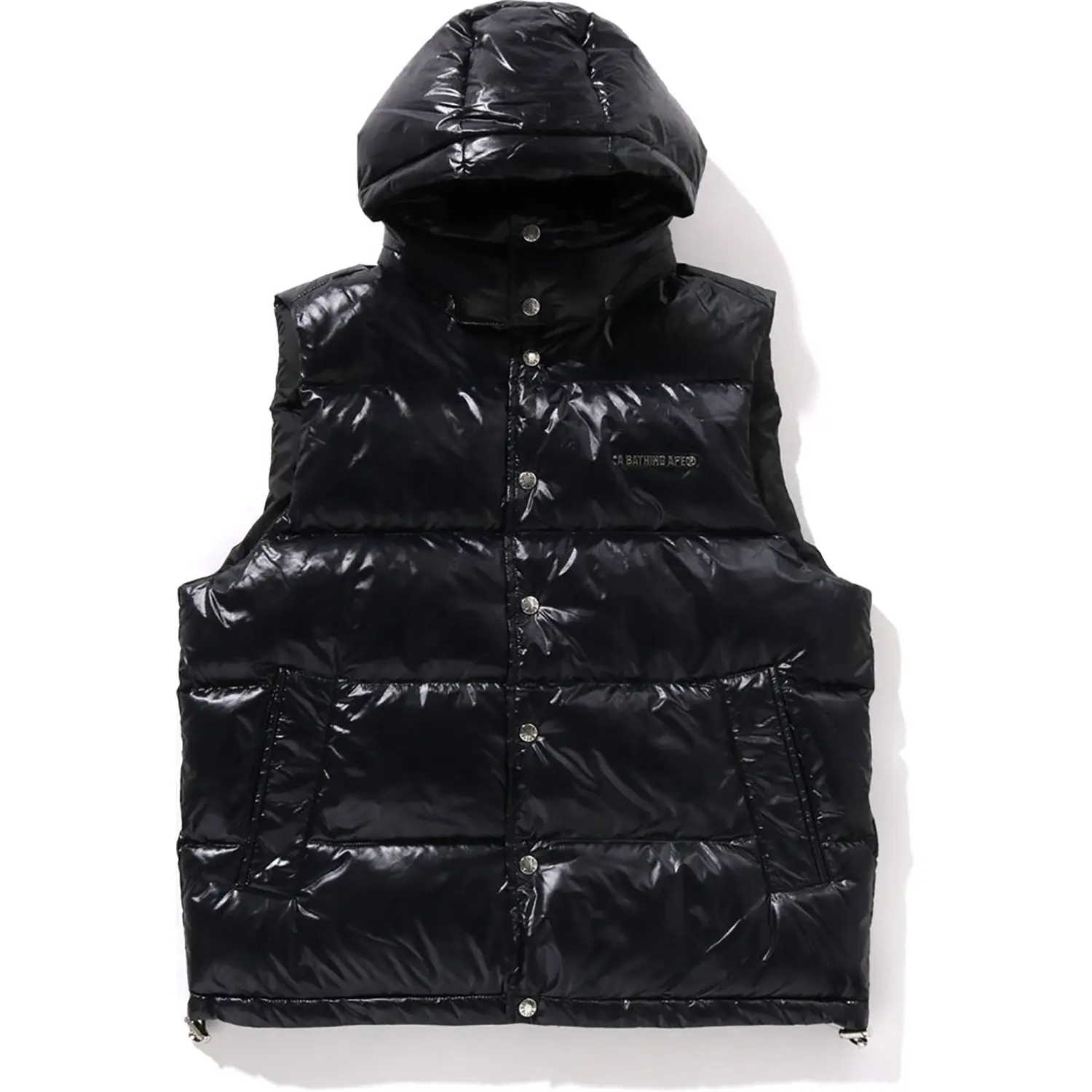LINE CAMO DEBOSSED NYLON DOWN VEST MENS - Image 8