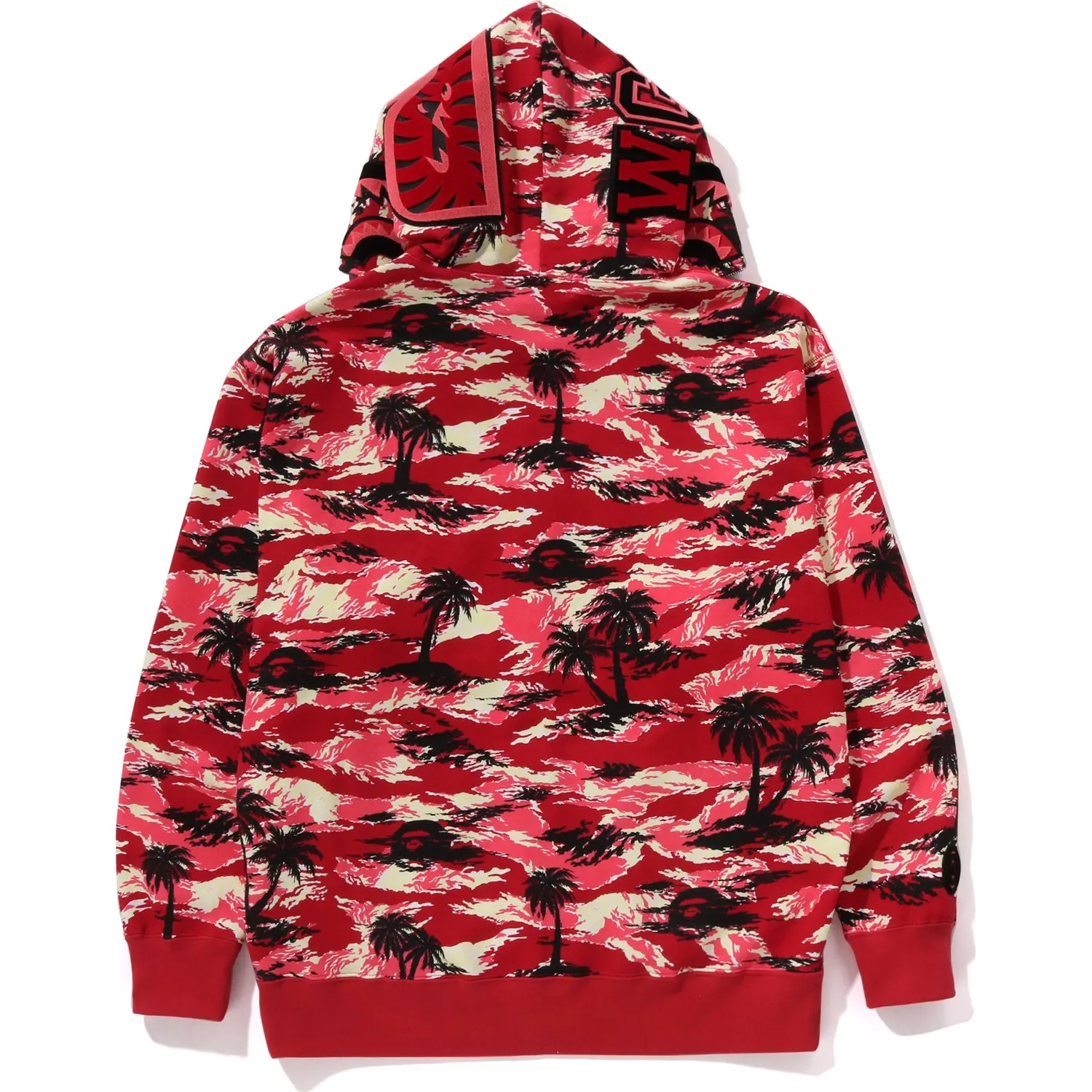 PALM TREE CAMO RELAXED FIT SHARK FULL ZIP HOODIE MENS - Image 13