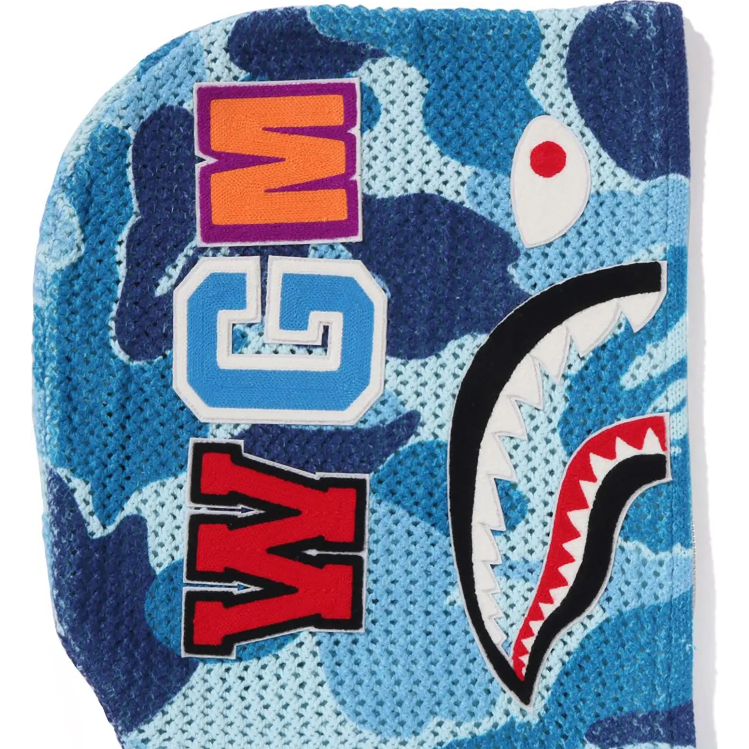 ABC CAMO CROCHET RELAXED FIT SHARK FULL ZIP HOODIE MENS - Image 4