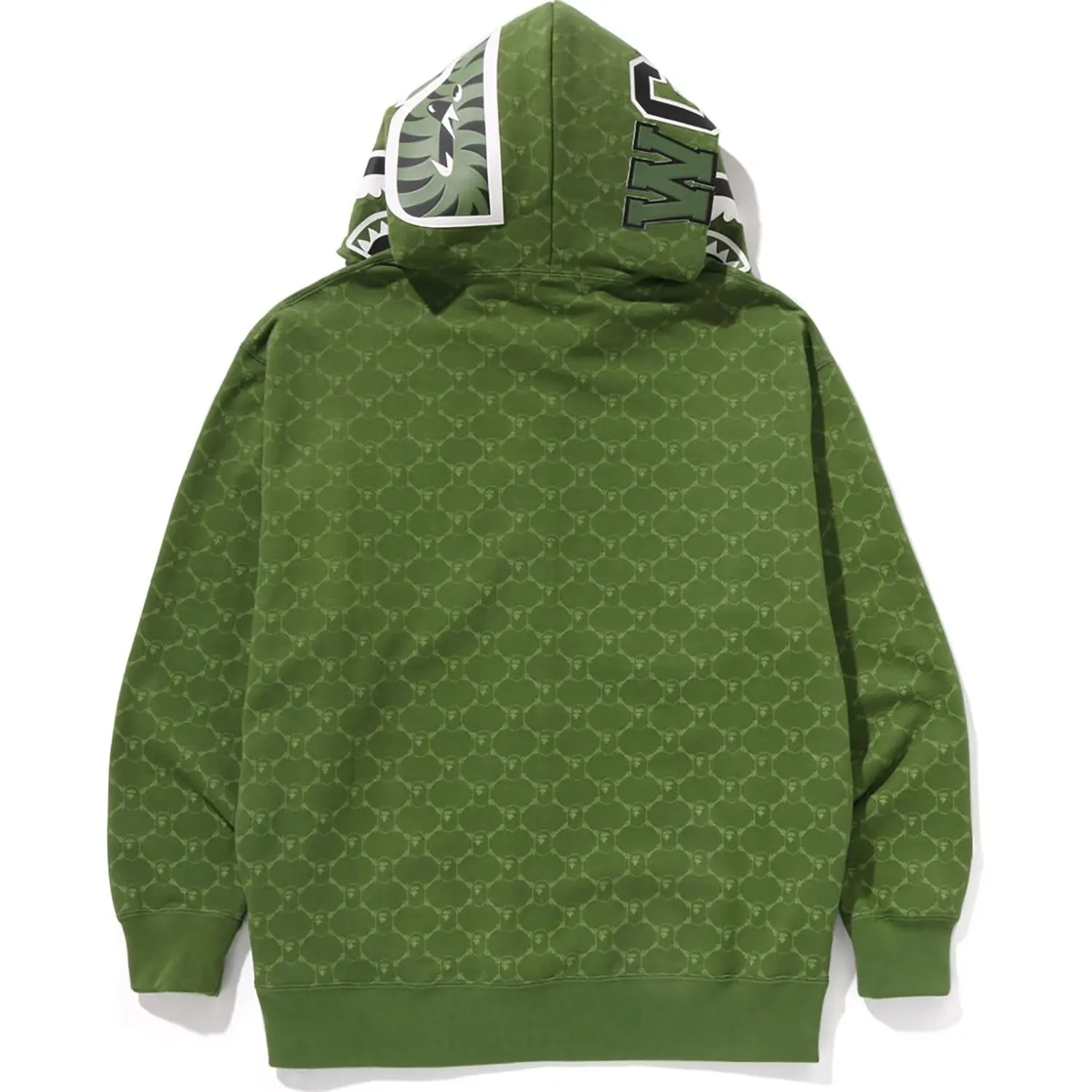 COLLEGE MONOGRAM RELAXED FIT SHARK FULL ZIP HOODIE MENS - Image 18
