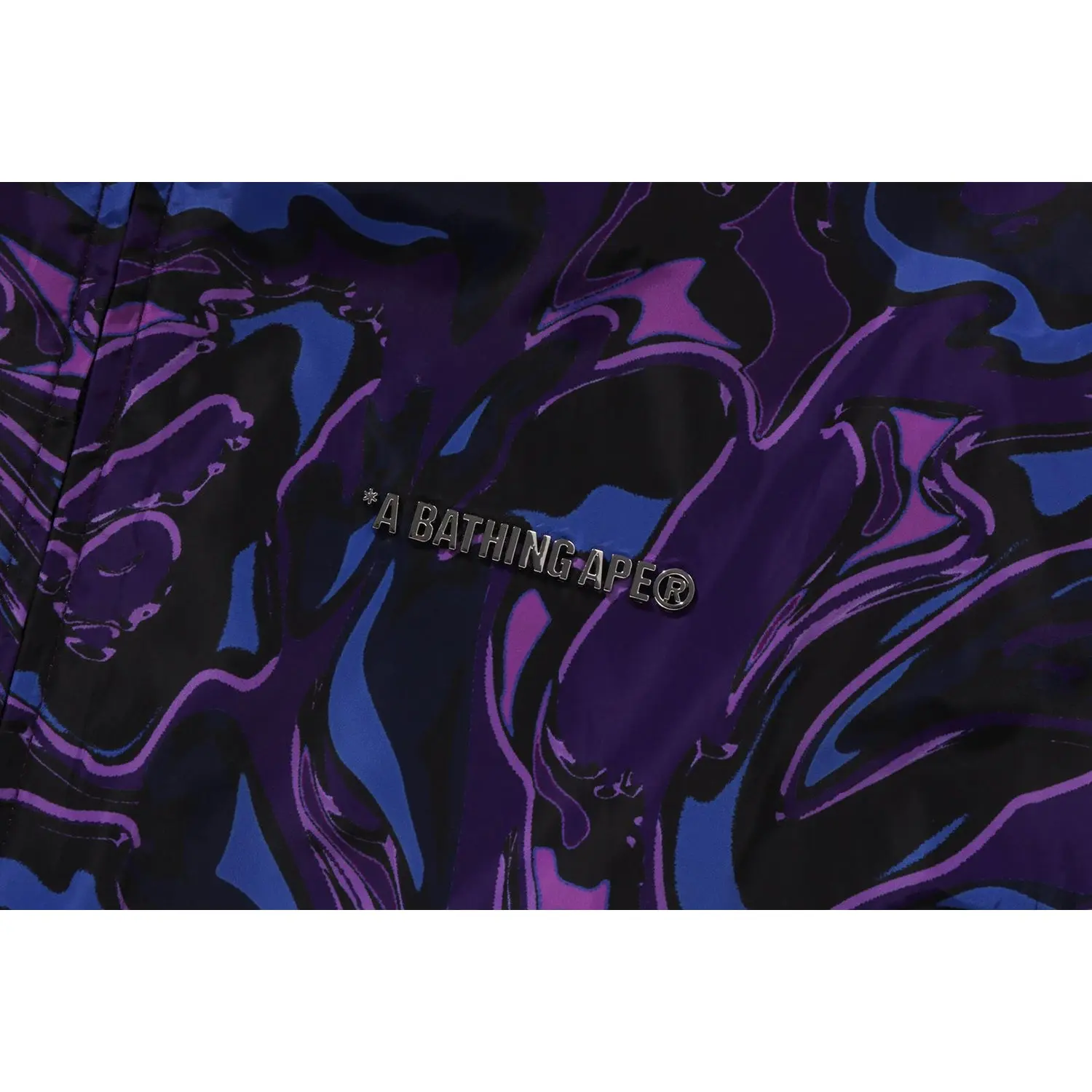 MARBLING CAMO BATHING APE LOGO NYLON HOODED JACKET MENS - Image 8