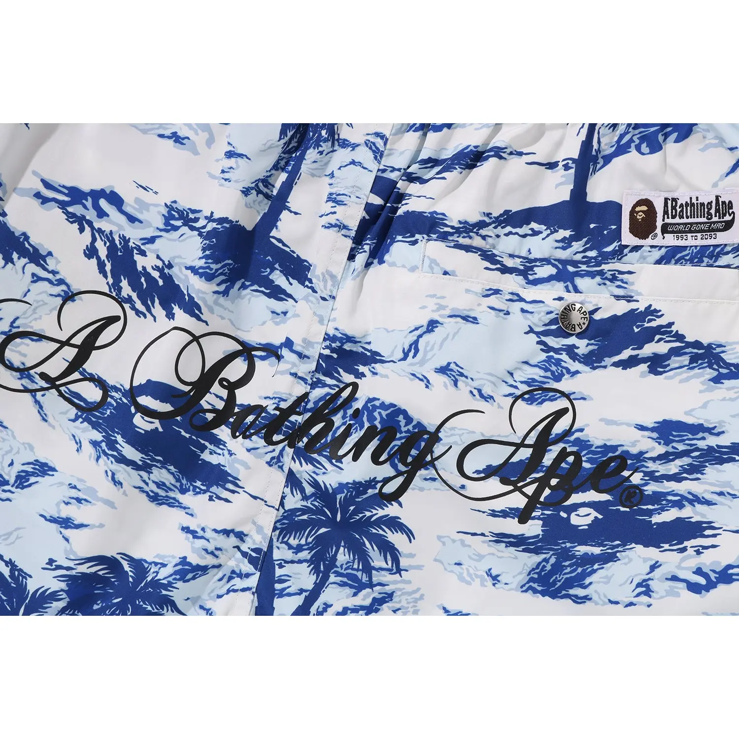 PALM TREE CAMO RELAXED FIT BEACH SHORTS MENS - Image 4