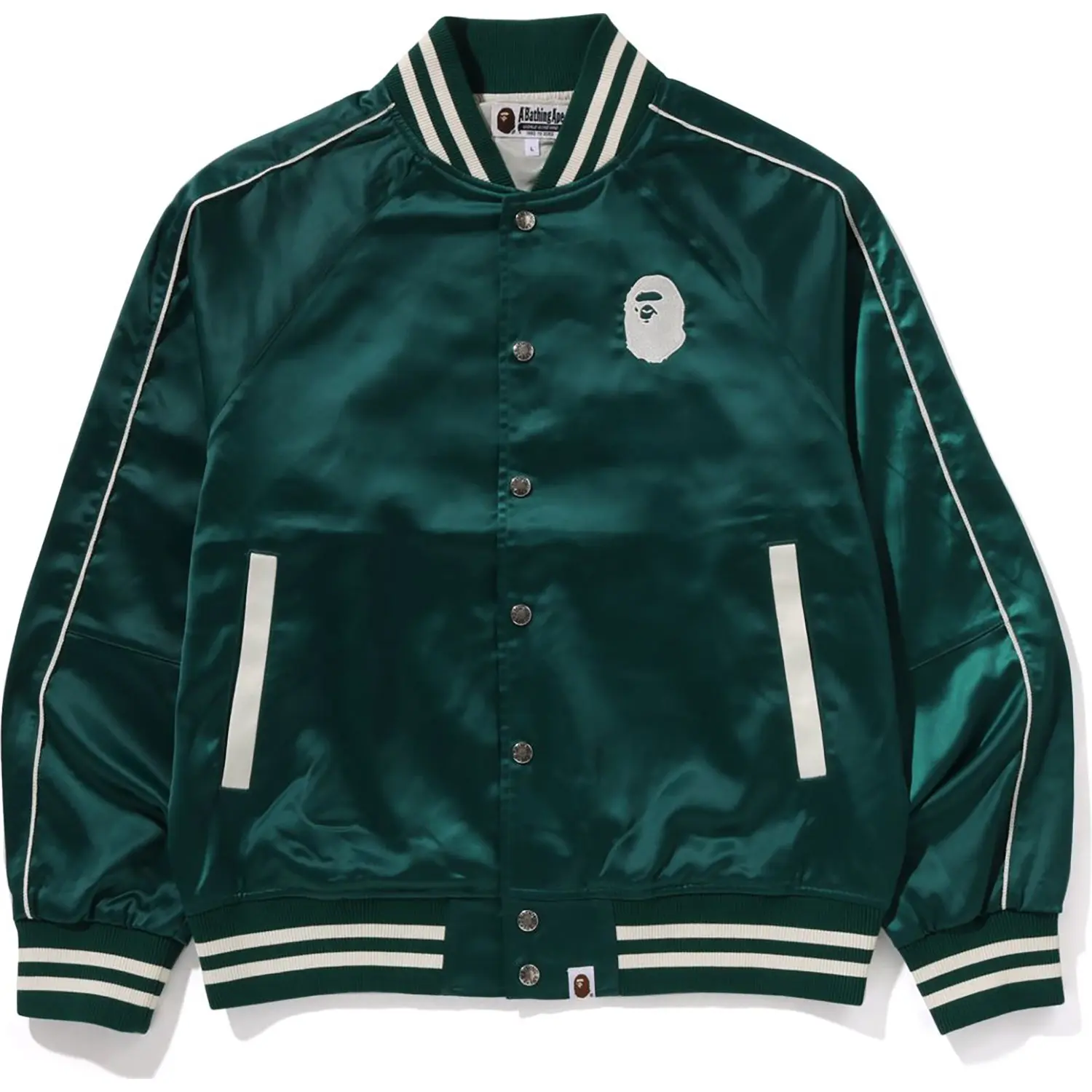 A BATHING APE NYLON VARSITY JACKET MENS - Image 5