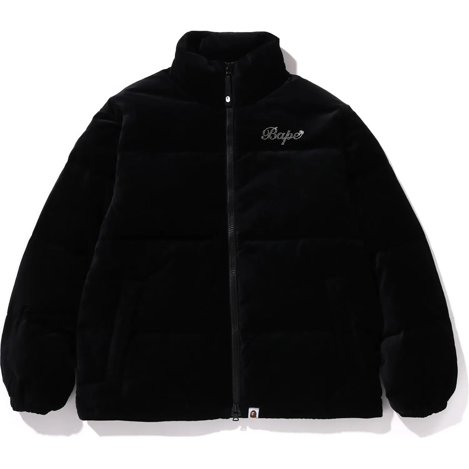 CRYSTAL STONE BAPE LOGO VELOUR DOWN JACKET LADIES - Image 7