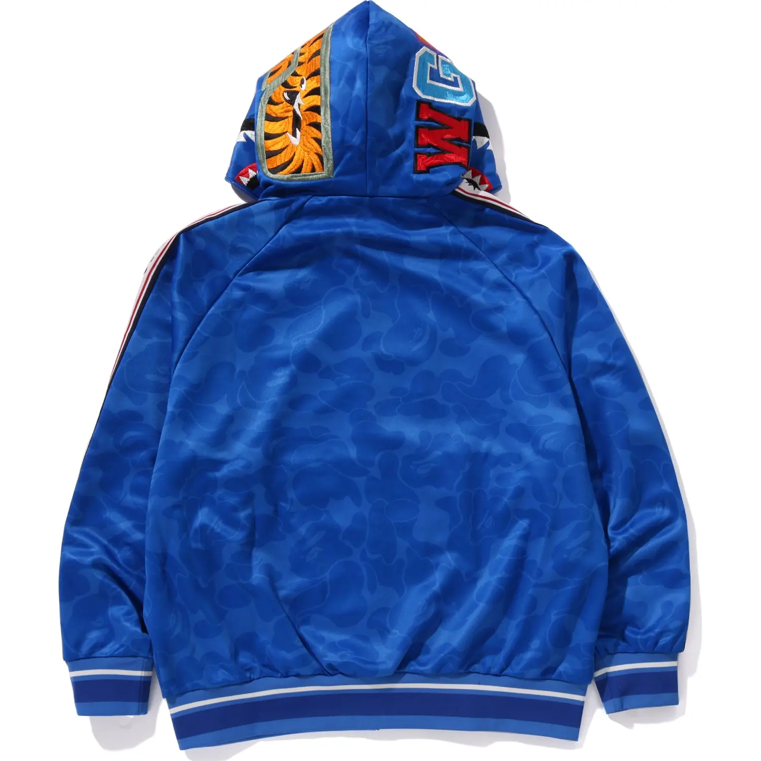 SOLID CAMO RELAXED FIT SHARK FULL ZIP HOODIE MENS - Image 15