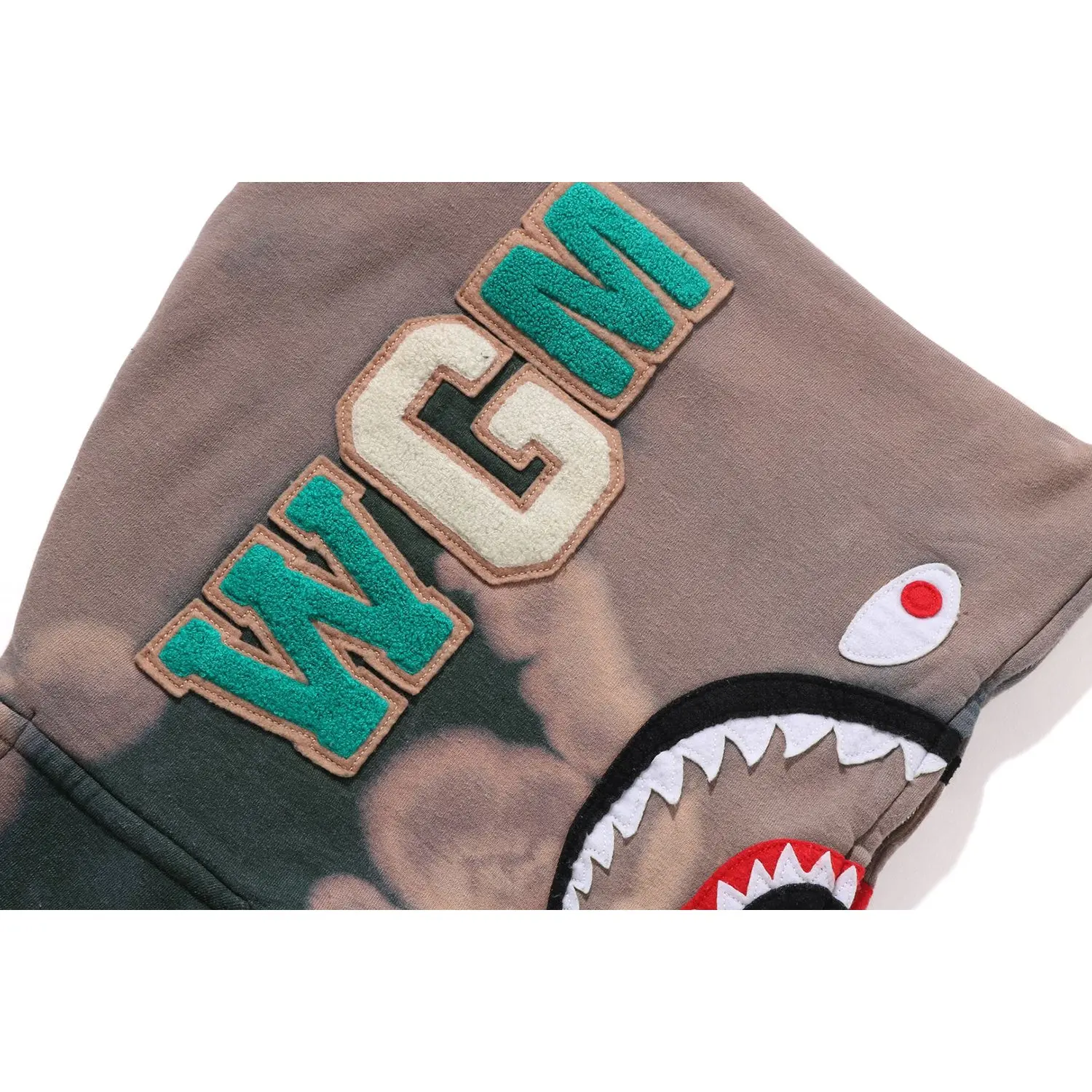 HAND DYE SHARK FULL ZIP HOODIE MENS - Image 10
