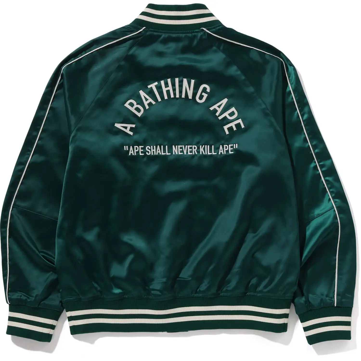 A BATHING APE NYLON VARSITY JACKET MENS - Image 6