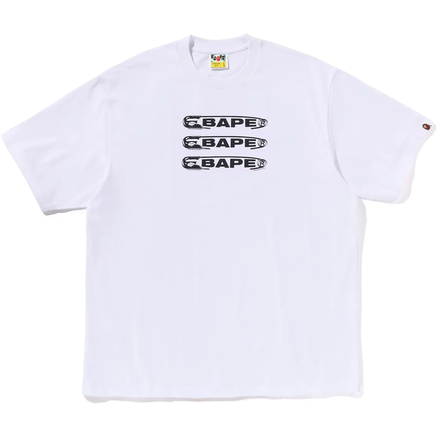BAPE PIN LOGO RELAXED FIT TEE MENS