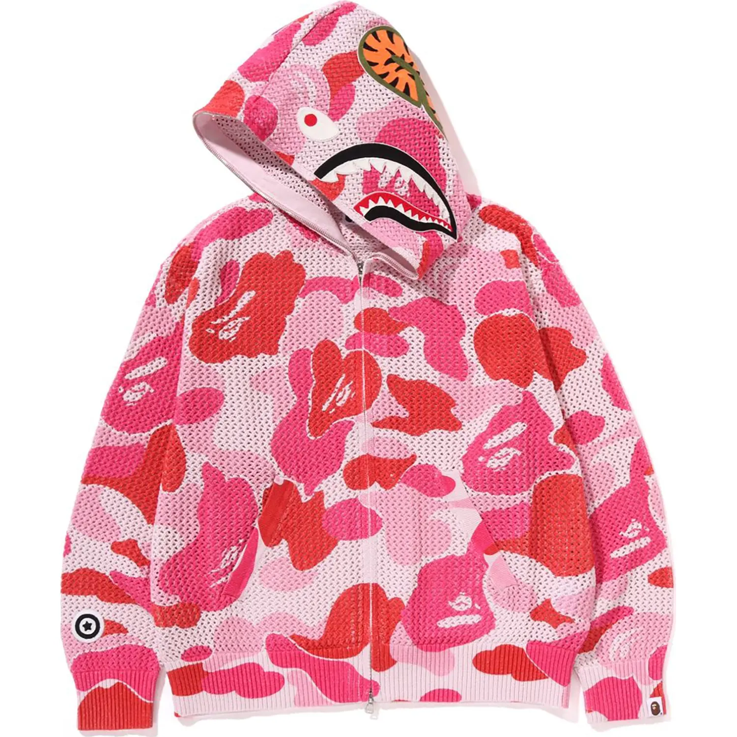ABC CAMO CROCHET RELAXED FIT SHARK FULL ZIP HOODIE MENS - Image 14