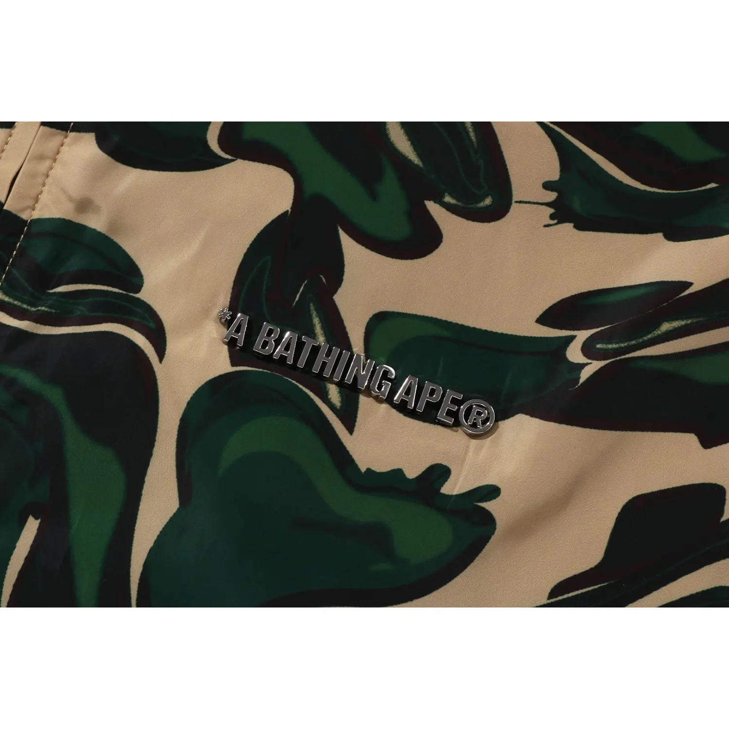 MARBLING CAMO BATHING APE LOGO NYLON HOODED JACKET MENS - Image 4