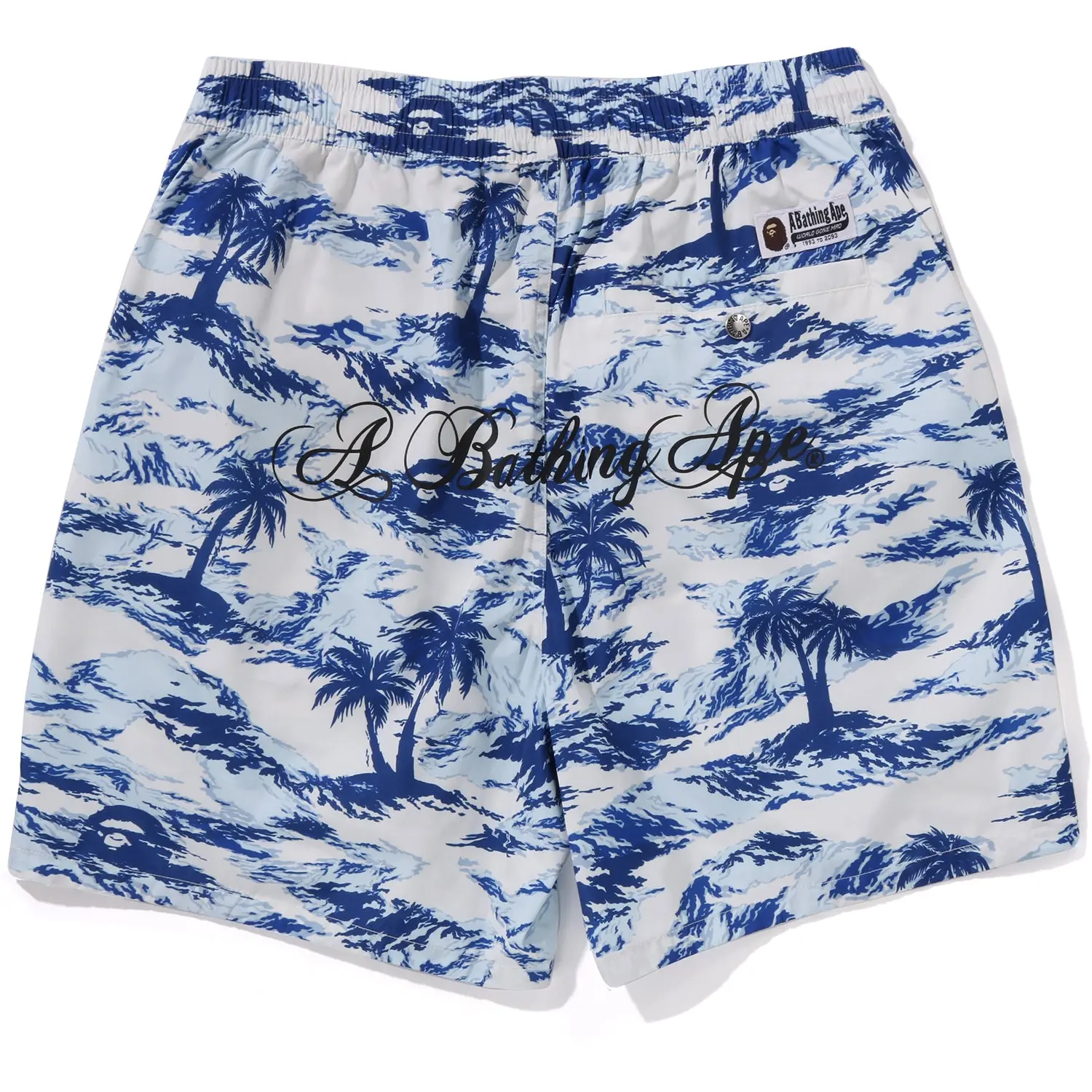 PALM TREE CAMO RELAXED FIT BEACH SHORTS MENS - Image 2