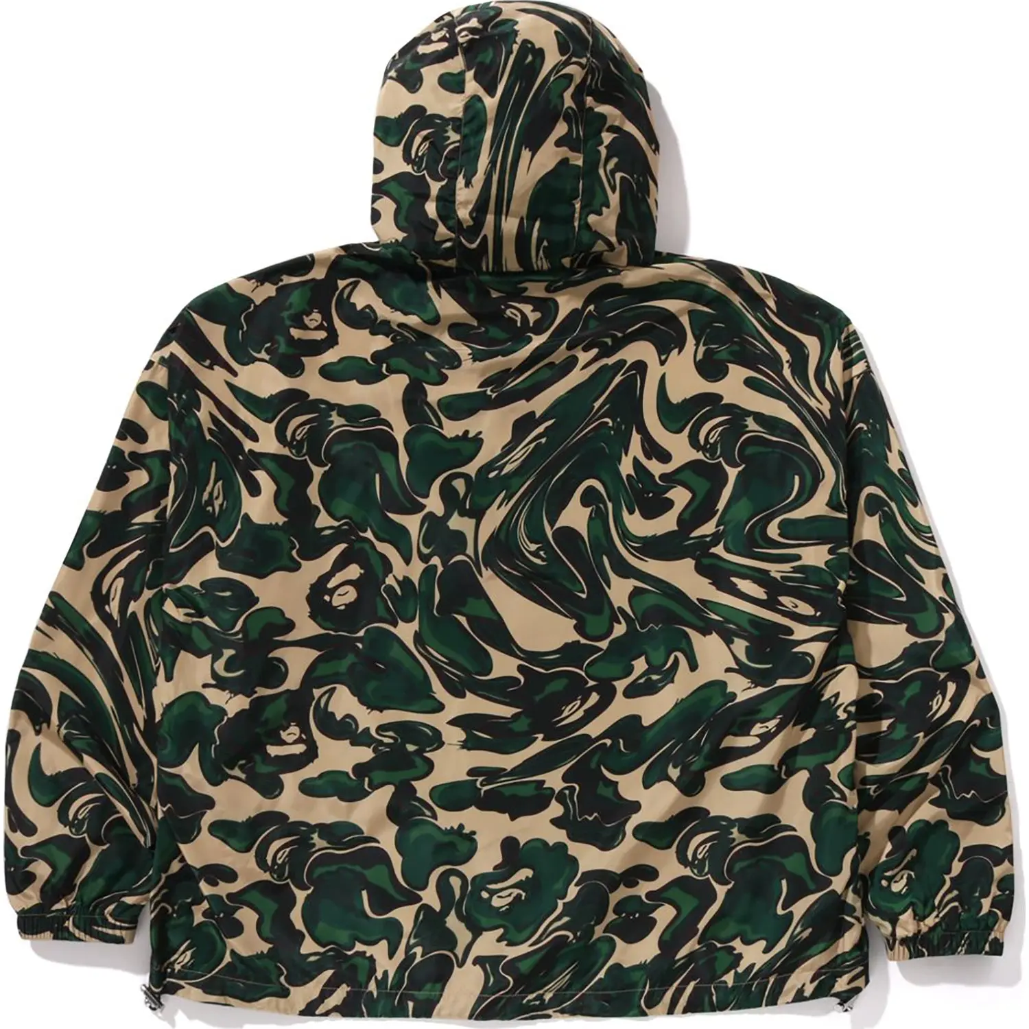 MARBLING CAMO BATHING APE LOGO NYLON HOODED JACKET MENS - Image 2