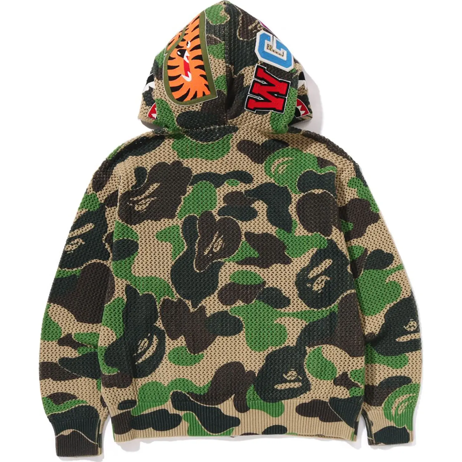 ABC CAMO CROCHET RELAXED FIT SHARK FULL ZIP HOODIE MENS - Image 9