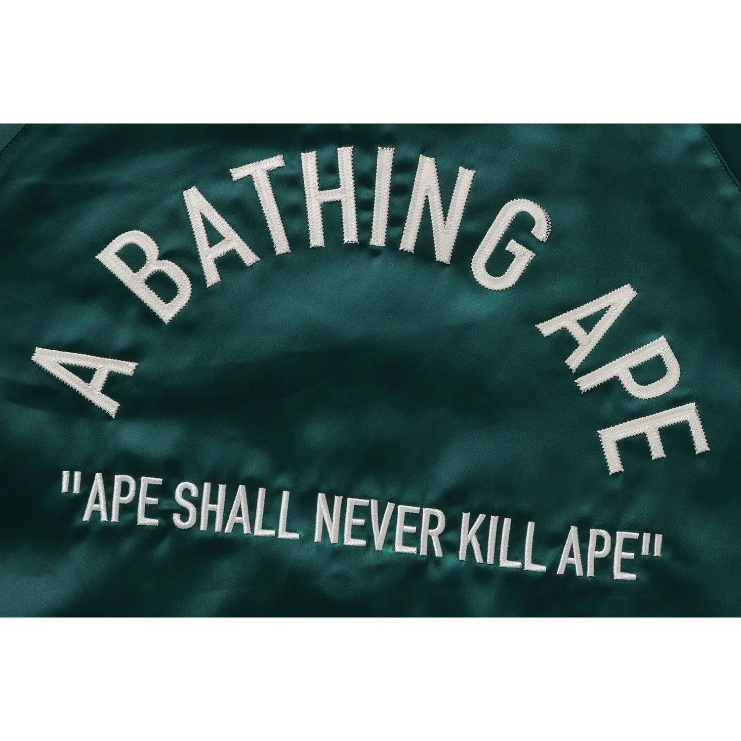 A BATHING APE NYLON VARSITY JACKET MENS - Image 8