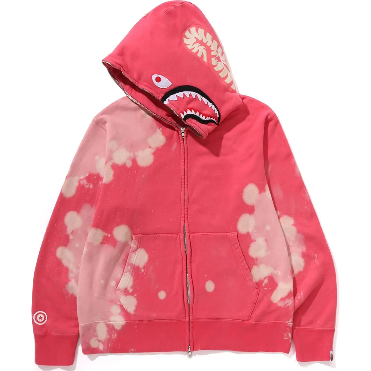 HAND DYE SHARK FULL ZIP HOODIE MENS - Image 14