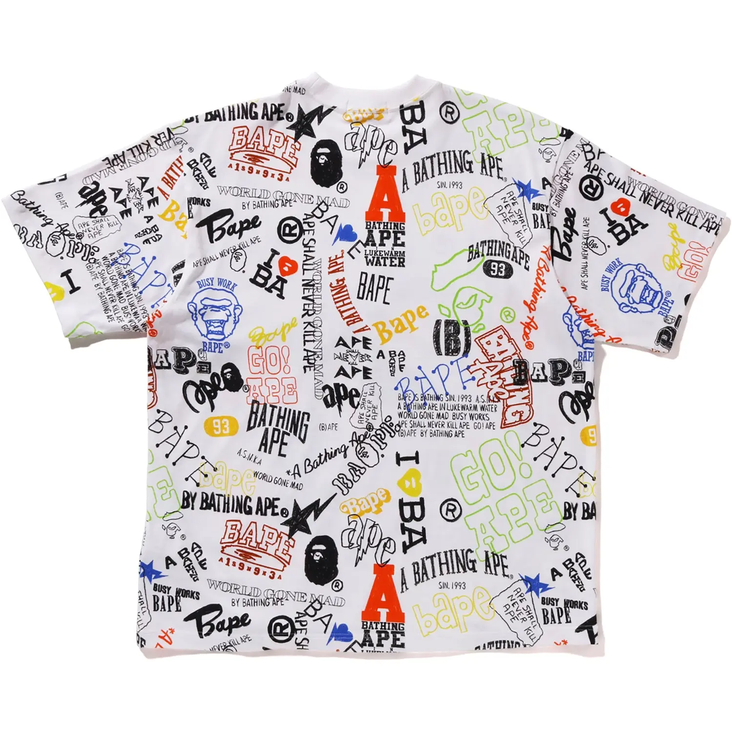 HAND DRAW PATTERN RELAXED FIT TEE MENS - Image 4