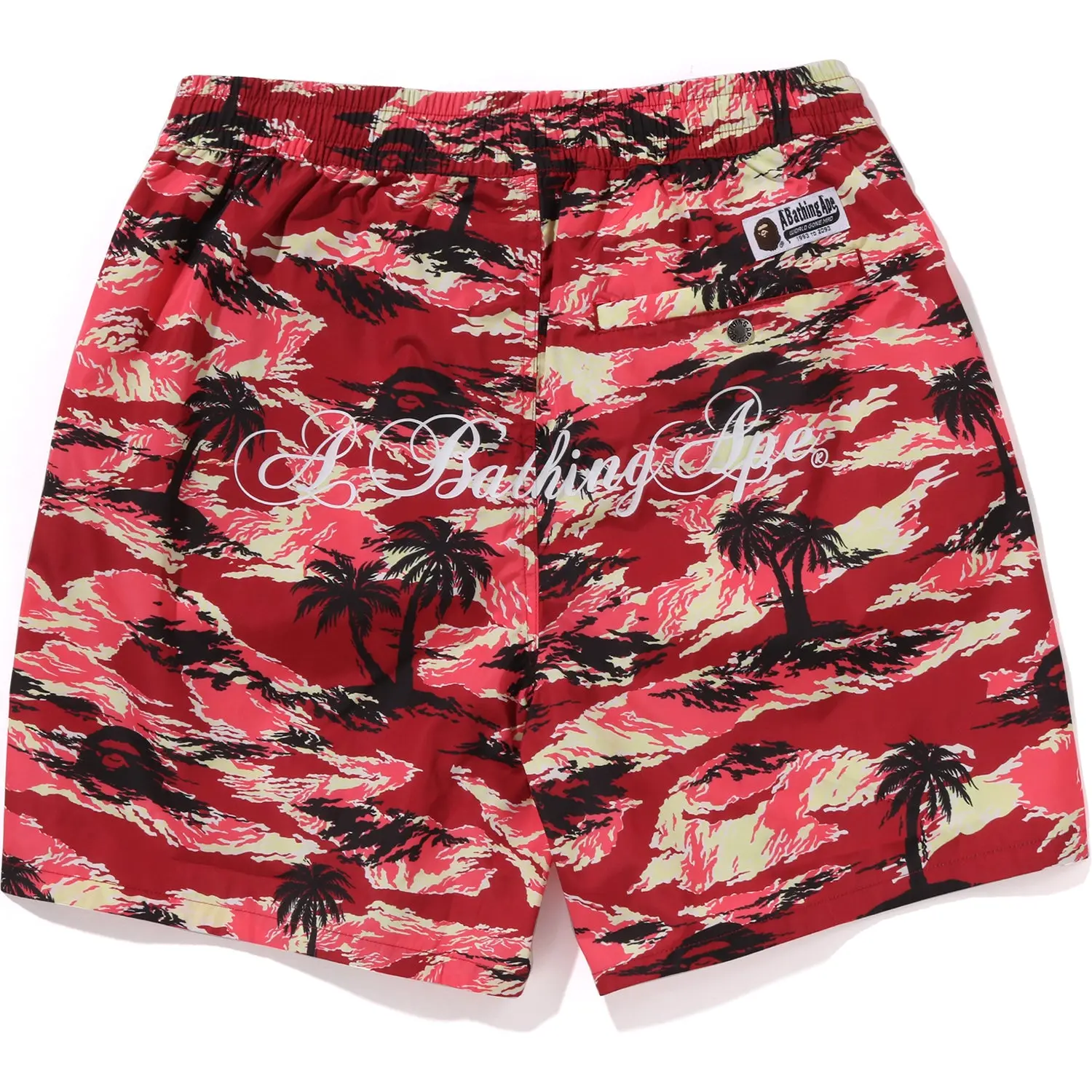 PALM TREE CAMO RELAXED FIT BEACH SHORTS MENS - Image 6