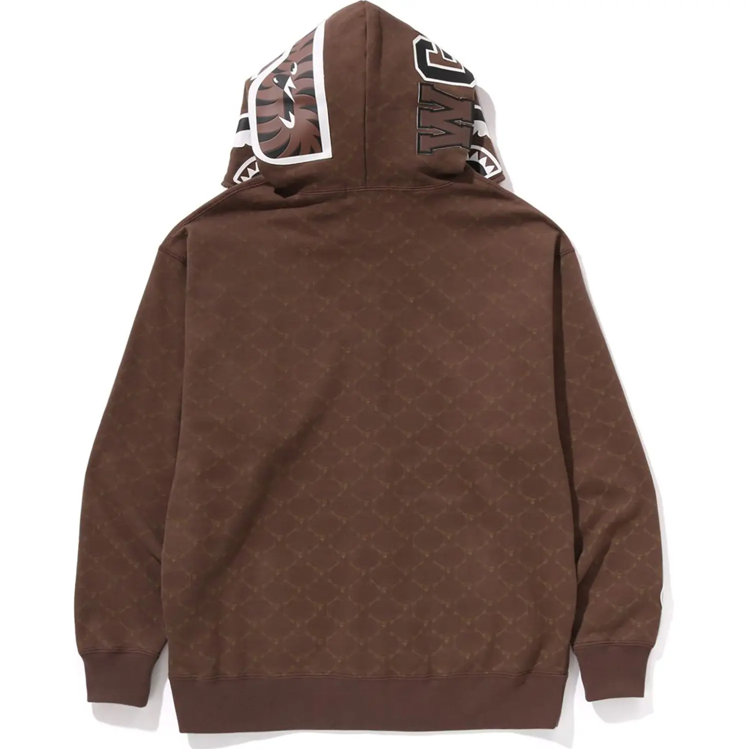 COLLEGE MONOGRAM RELAXED FIT SHARK FULL ZIP HOODIE MENS - Image 13