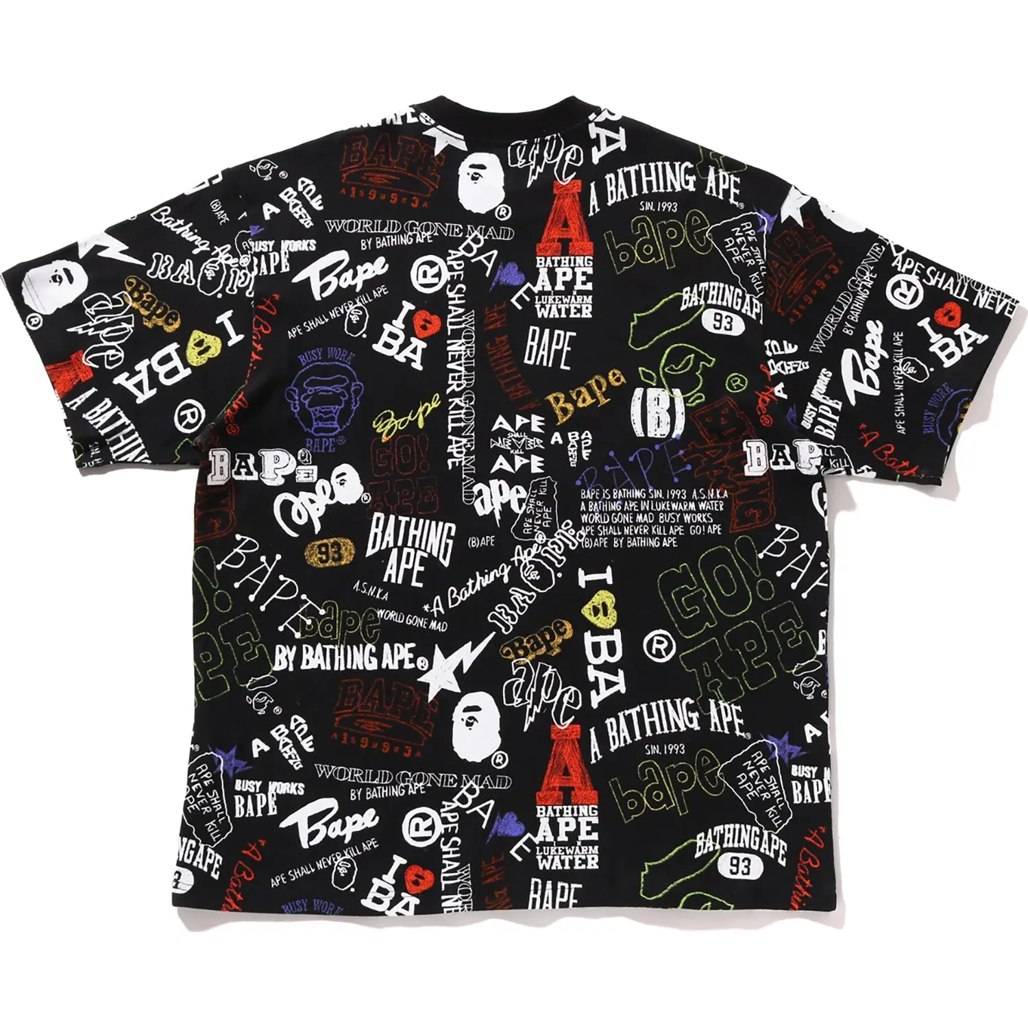 HAND DRAW PATTERN RELAXED FIT TEE MENS - Image 2