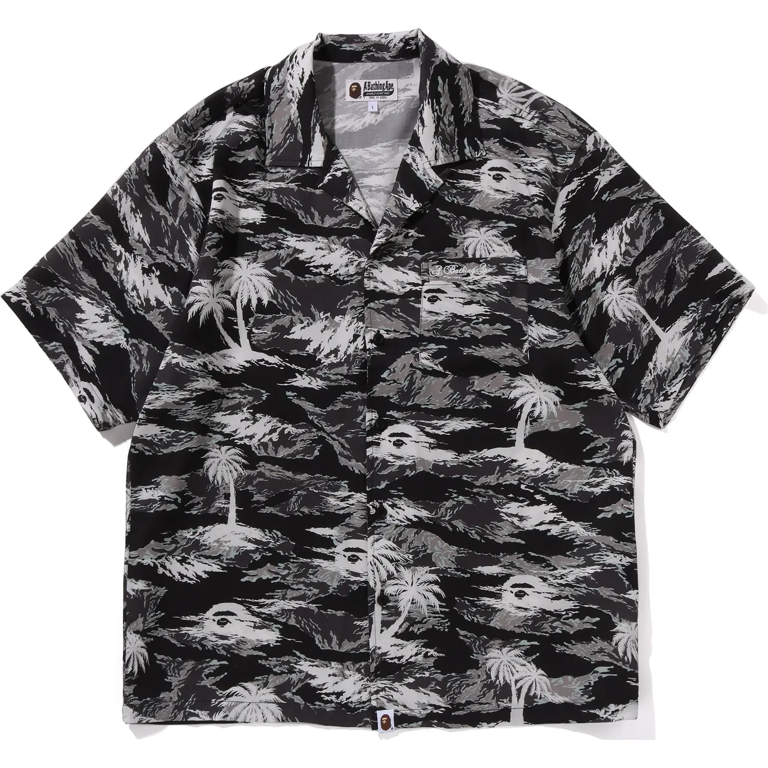 PALM TREE CAMO OPEN COLLAR POCKET SS SHIRT MENS - Image 7